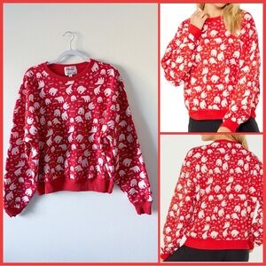 NWT Wildfox x Coca-Cola Winter Coke Fifi Sweater Size Medium Color Aura Orange